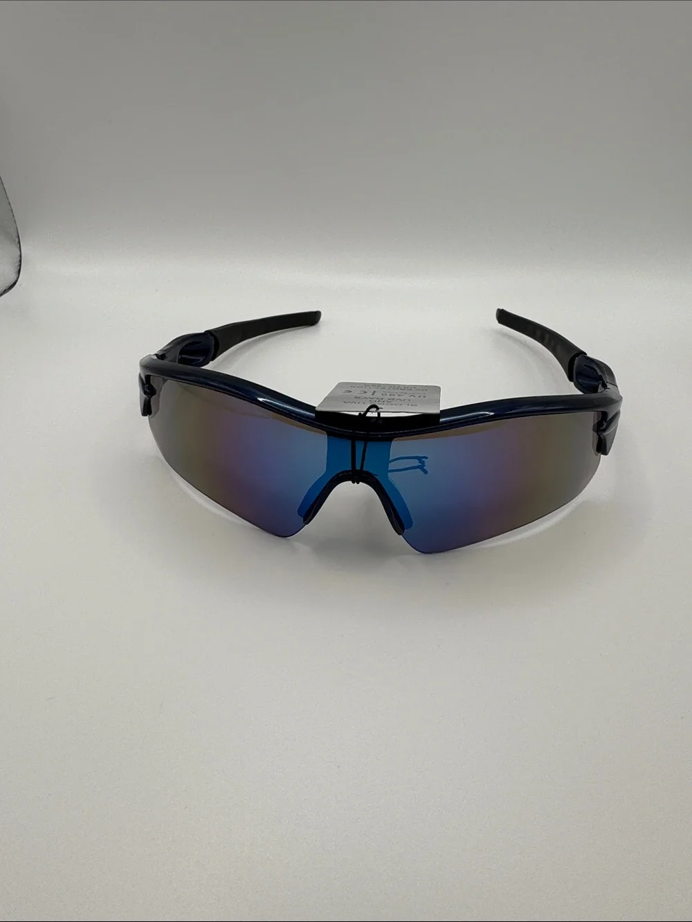 Sport Wraparound Polarized Sunglasses - Blue Lens
